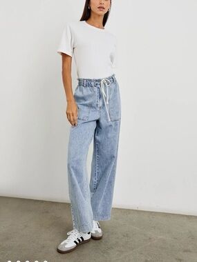 NEW Rails Ryan Drawstring Jeans in Faded Indigo, Size XXS